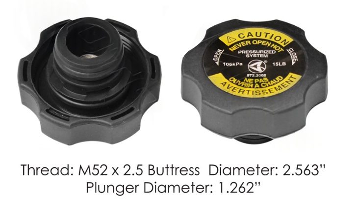 572.2002 - Coolant Surge Tank Cap 15LB PSI