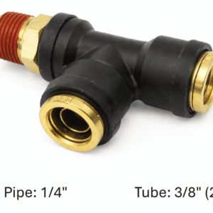 177.12C716B - PLC Swivel Male Run Tee DOT 3/8in X 1/4i