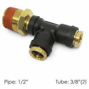 177.12C716D - PLC SWL Male Run Tee DOT 3/8 X 1/2in