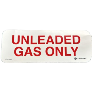 571.D105 - Decal UNLEADED GAS ONLY 2.25in X 6in