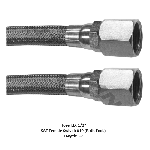 177.10152 - Discharge Hose 2 Fem SAE Swivel 52in
