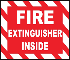 571.D106 - Decal FIRE EXTINGUISHER INSIDE 4.5X6.75