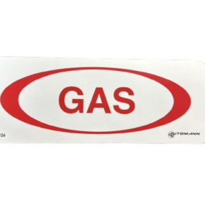 571.D104 - Decal GAS 2.25in X 6in