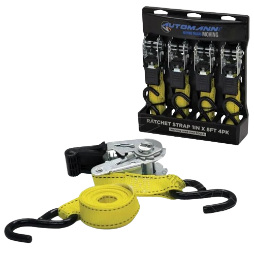 573.A108RS-4DP - Ratchet Strap 1in X 8ft 4pk