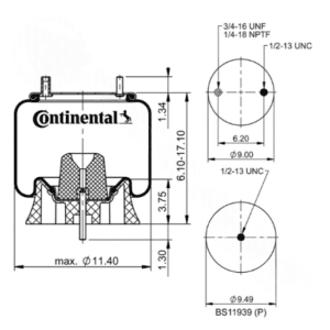 566.CT64714 - Continental Air Spring Rolling Lobe