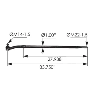 463.DS1018 - Drag Link 33.770in C to C Ford