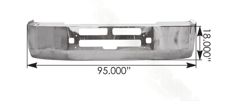 564.59109CX - Bumper Chrome Kenworth 18in T600