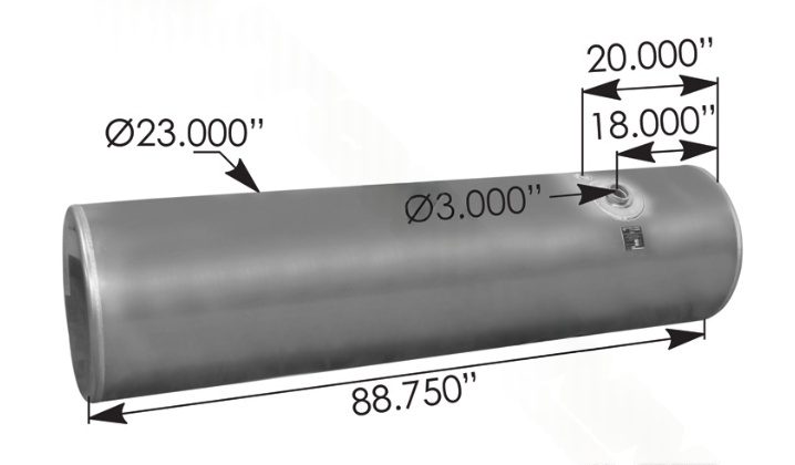 576.46150230PF - Fuel Tank Round Freightliner