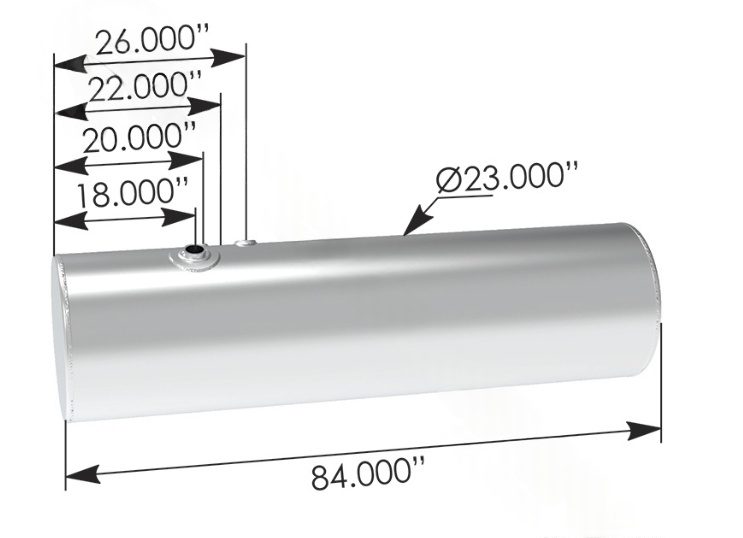 576.46140230DF - Fuel Tank Round Freightliner