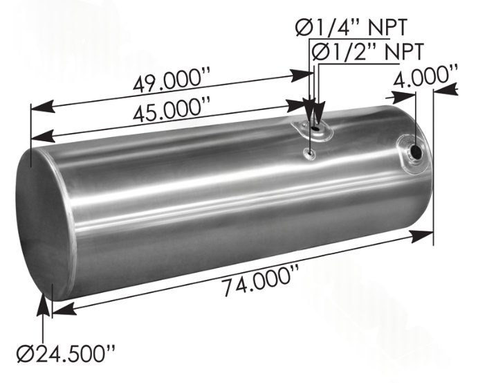 576.59150240DRRM - Fuel Tank Round Kenworth