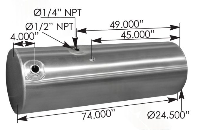 576.59150240PRRM - Fuel Tank Round Kenworth