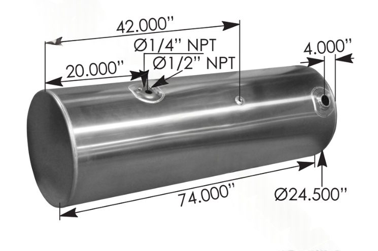 576.59150240DRFM - Fuel Tank Round Kenworth
