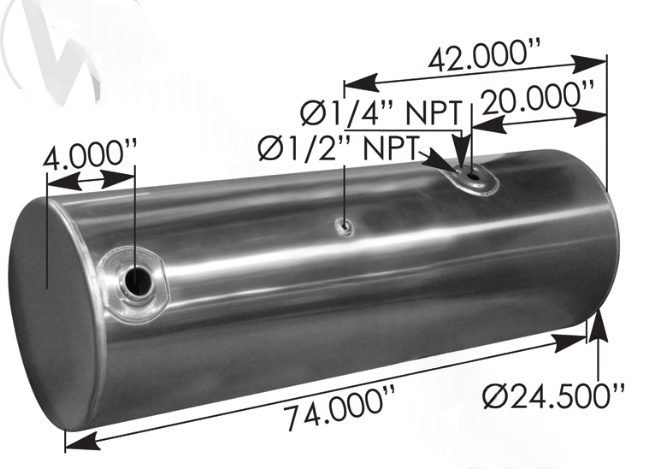 576.59150240PRFM - Fuel Tank Round Kenworth