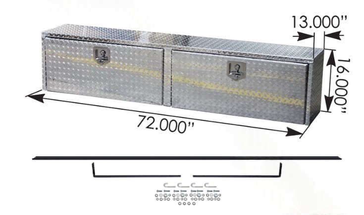562.TSB72A - Tool Box 72in X 13in X 16in Aluminum