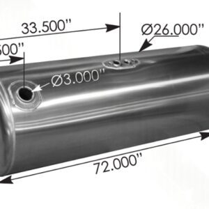 576.75150260PR - Fuel Tank Round Peterbilt