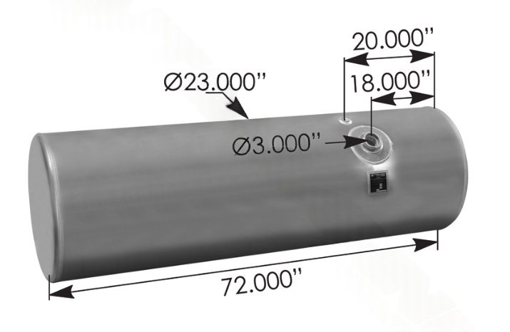 576.46120230PF - Fuel Tank Round Freightliner