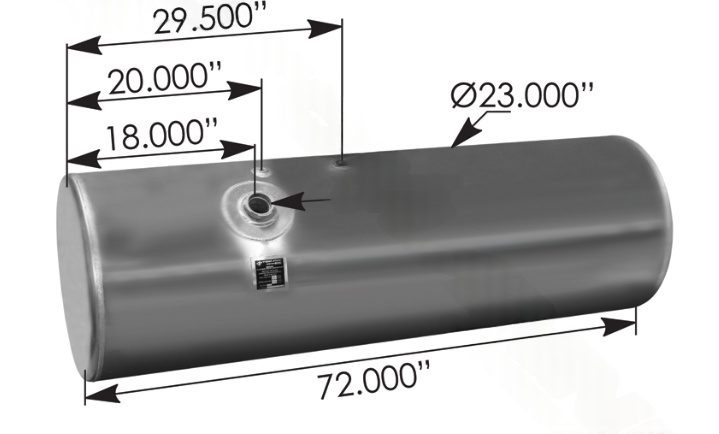 576.46120230DF - Fuel Tank Round Freightliner
