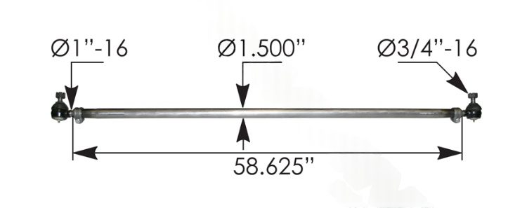 463.DS1363A - Cross Tube Assembly Ford 58.63in