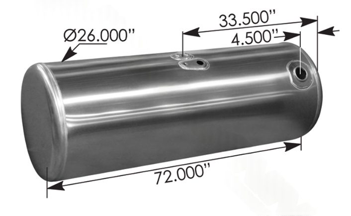 576.75150260DR8 - Fuel Tank Round Peterbilt