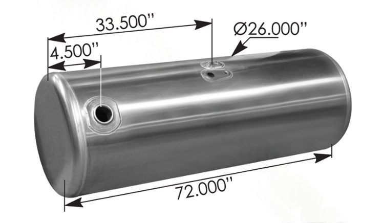 576.75150260PR8 - Fuel Tank Round Peterbilt