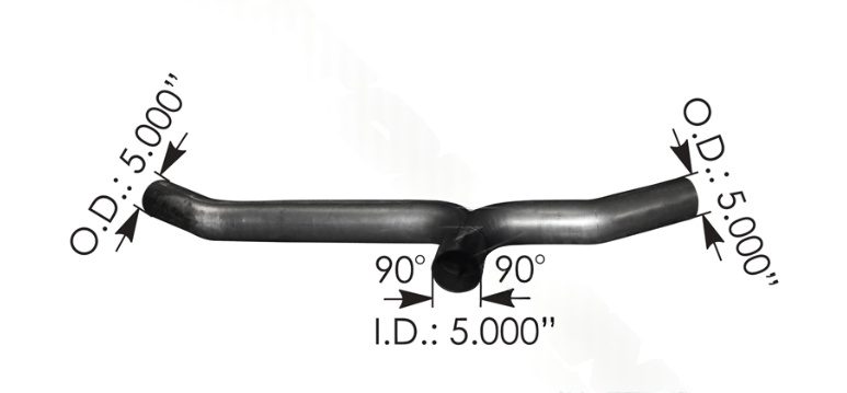 562.U943444A - Exhaust Y-Pipe ALZ Western Star