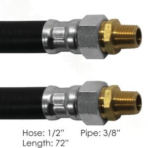 177.73872 - Air Hose Assy 1/2in 3/8in Swivels-72in L