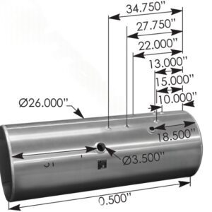 576.55150260PR11 - Fuel Tank Round IHC