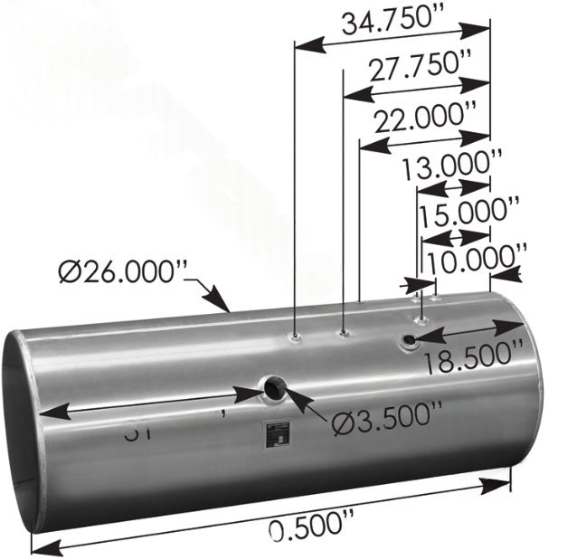 576.55150260PR11 - Fuel Tank Round IHC