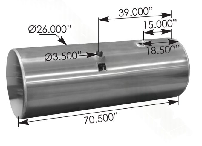 576.55150260PR - Fuel Tank Round IHC