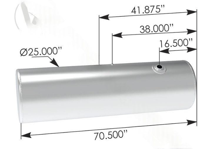 576.46140250PF - Fuel Tank Round Freightliner