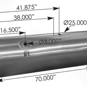 576.46140250DF - Fuel Tank Round Freightliner