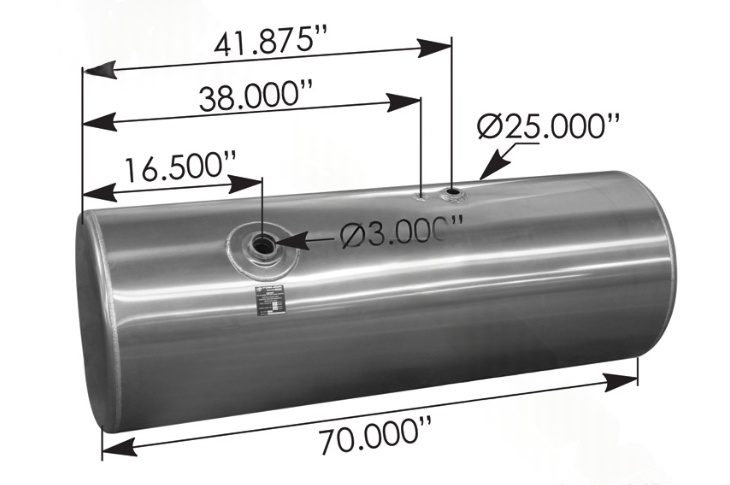 576.46140250DF - Fuel Tank Round Freightliner