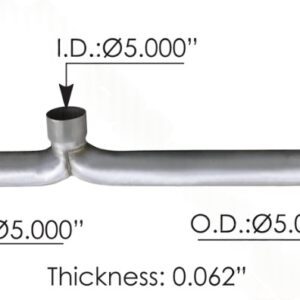 562.U943438A - Exhaust Y-Pipe ALZ Western Star