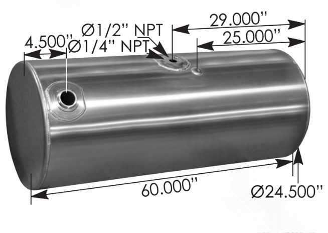576.59120240DFTL - Fuel Tank Round Kenworth