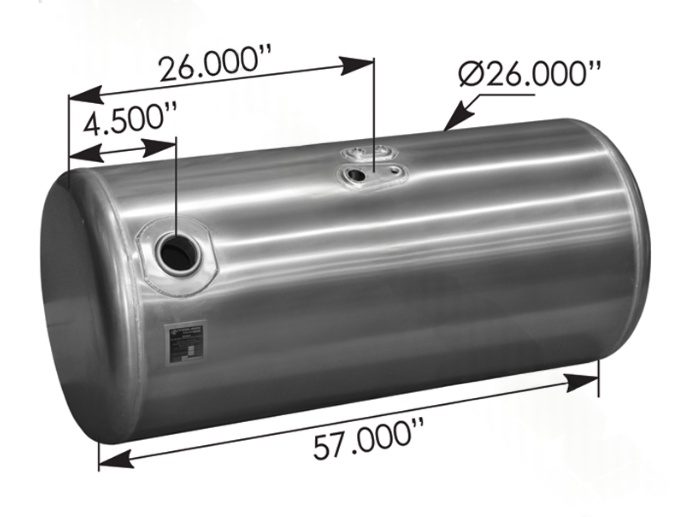 576.75125260PR08 - Fuel Tank Round Peterbilt