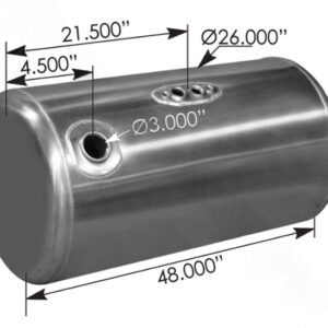576.75100260PR - Fuel Tank Round Peterbilt