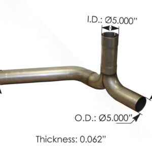 562.U7512308A - Exhaust Y-Pipe ALZ Peterbilt