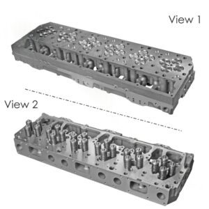 840.CH992144 - Engine Cylinder Head Caterpillar C10 C12