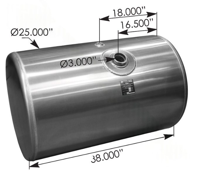 576.46080250PF - Fuel Tank Round Freightliner