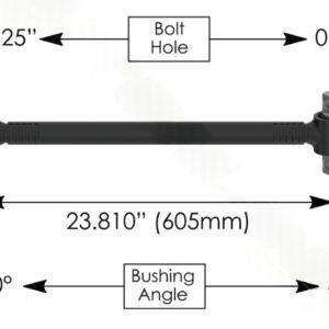TMR534CR - T-Rod Crimped w Rubber Bush 23.9375in