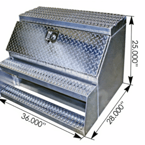 562.SB36A - Step Saddle Box 36x25x28 Aluminum