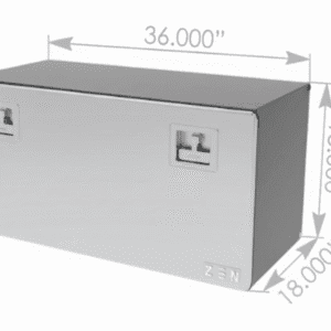 562.TB36BSTSSD - Tool Box 36x18x18 Black Steel w/SS Door