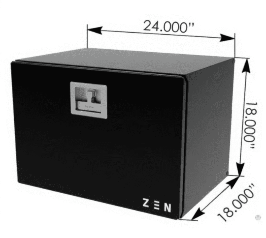 562.TB24BST - Tool Box 24x18x18 Black Steel