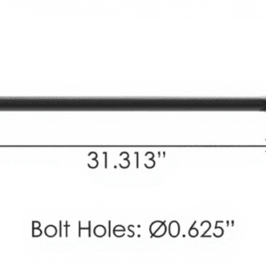 TMRN886E - Narrow Rod 31.313in Poly Hendrickson