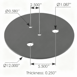 HENB-24813 - A/S Plate:Std Pat .250 Thick