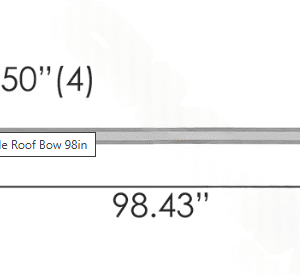 573.RB1 - Hat-Style Roof Bow 98in