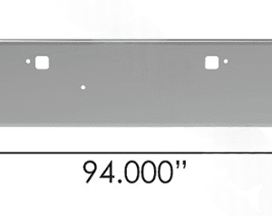 564.VHV-0010-060 - Bumper Chrome Ken-Pete 18in
