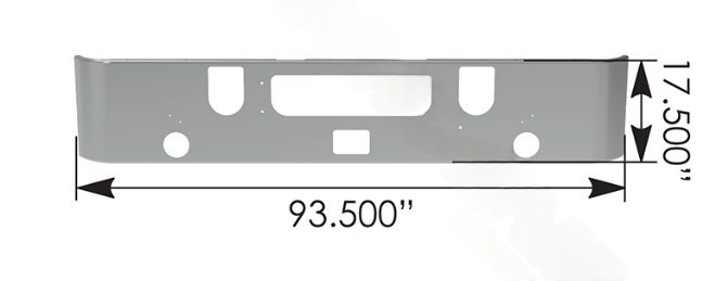 564.VGX-1211-19 - Bumper Chrome Mack CH-SFA