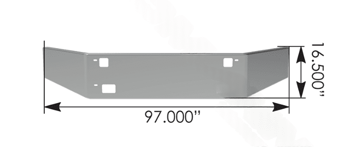 564.VIS-5030-45 - Bumper Chrome WWS 16in