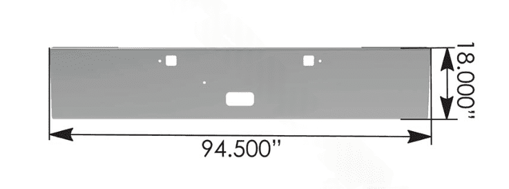 564.VFT-0210-11 - Bumper Chrome Kenworth 18in W900B